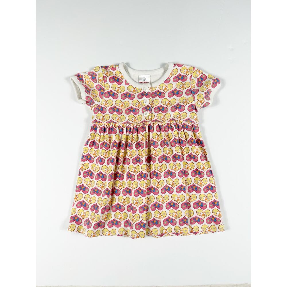 Hanna Andersson Heart Print Dress Bike Shorts Set Size 2 (80cm) - Picture 2 of 15